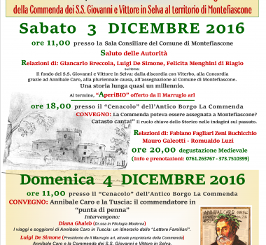 150° anniversario dall’assegnazione della Commenda dei S.S. Giovanni e Vittore in Selva al territorio di Montefiascone
